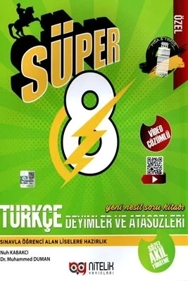 Nitelik Yayınları 8. Sınıf Süper Türkçe Deyimler ve Atasözleri Yeni Nesil Soru Kitabı