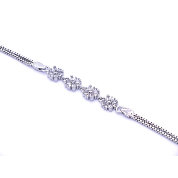 316L Çelik Zirkon Taşlı  Kadın Bileklik BLK-795 - Resim 4