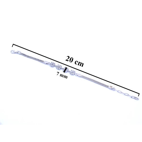 316L Çelik Zirkon Taşlı  Kadın Bileklik BLK-795 - Resim 6
