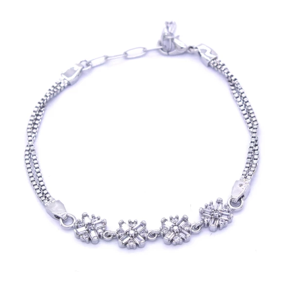 316L Çelik Zirkon Taşlı  Kadın Bileklik BLK-795 - Resim 2