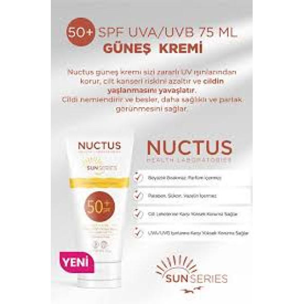 Nuctus Güneş Kremi 50+ Spf Uva/uvb 75 Ml Krem