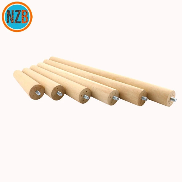 Ahşap Mobilya Koltuk Kanepe Sehpa Masa Ayağı Ayakları M8 Civatalı 35 cm + Bağlantı Aparatlı 8'li Set - Resim 3