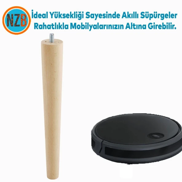 Ahşap Mobilya Koltuk Kanepe Sehpa Masa Ayağı Ayakları M8 Civatalı 35 cm + Bağlantı Aparatlı 8'li Set - Resim 4