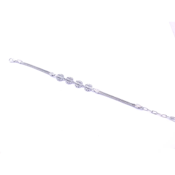 316L Çelik Zirkon Taşlı Şekilli Kadın Bileklik BLK-796 - Resim 5