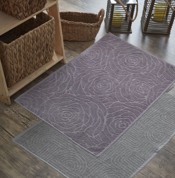 2 Adet Ayak Havlusu I Banyo Paspası I Abdest Paspası I Paspas Seti I 50x70cm - 5