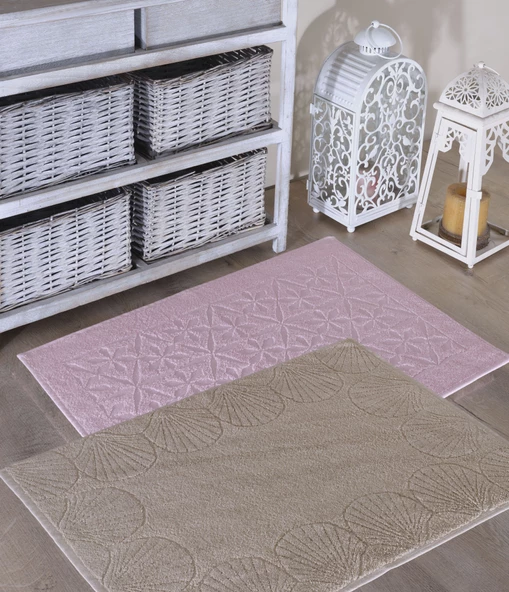 2 Adet Ayak Havlusu I Banyo Paspası I Abdest Paspası I Paspas Seti I 50x70cm - 6