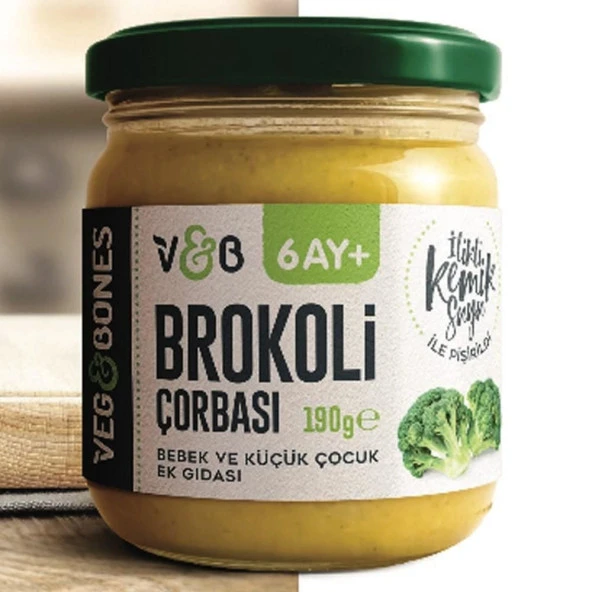 Veg&Bones Kemik Sulu Brokoli Çorbası 190gr
