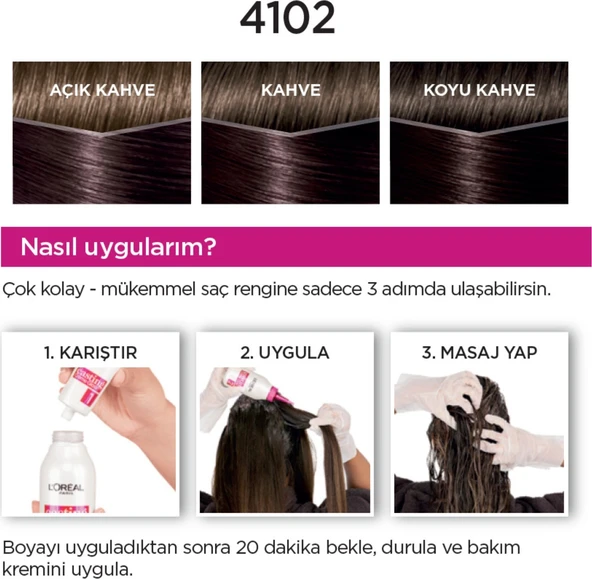 L'Oréal Paris Casting Crème Gloss Saç Boyası - 4102 Cool Kestane - 5