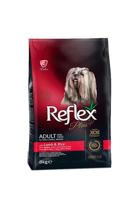 Reflex Plus Mini ve Küçük Irk Kuzulu ve Pirinçli Yetişkin Köpek Maması 8kg