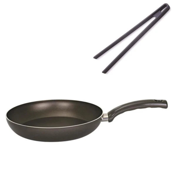 Mehtap 30 CM Teflon Tava Ve Silikon Maşa