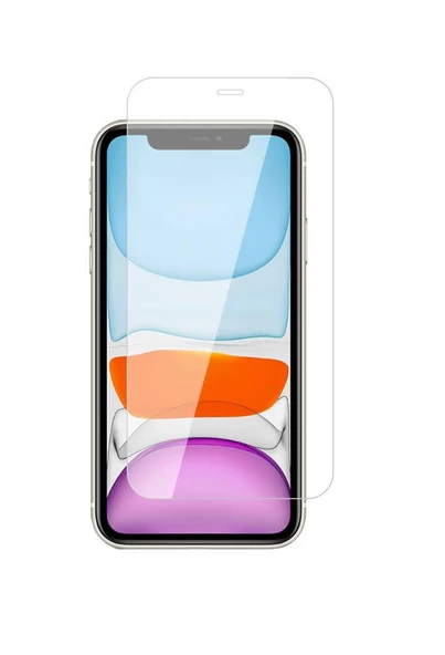 Vendas iPhone 11 Uyumlu Tam Kaplama Tamamı Şeffaf Parmak İzi Bırakmayan 9H Oleofobik Ekran Koruyucu