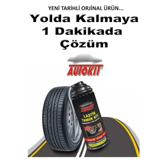 Autokit Lastik Tamir Kiti Acil Lastik Şişirici Sprey 450 Ml