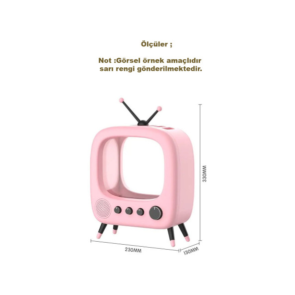 TechTic Tv Şekilli Işıklı Mini Akvaryum Beta Balık Tankı Led Aydınlatma Termostatik Isıtma Vintage - Resim 5