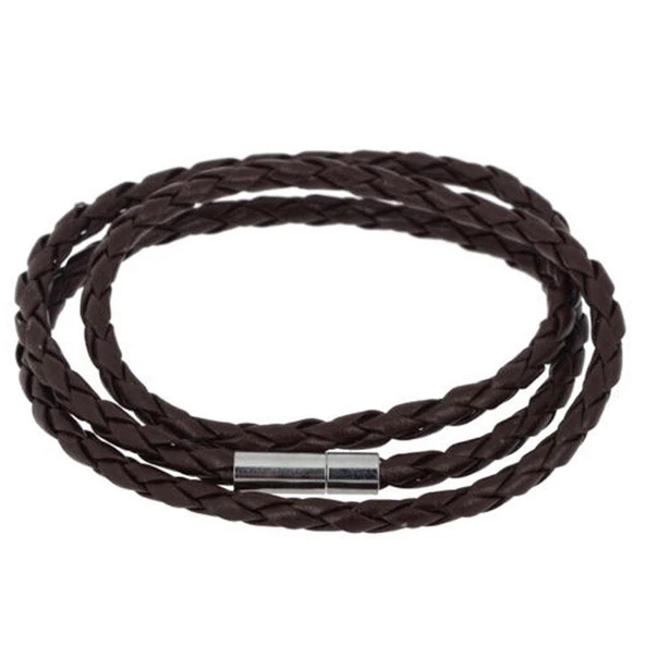 Pratik Tak Çıkar Deri Erkek Kadın Bileklik Paslanmaz Çelik Uç - 12