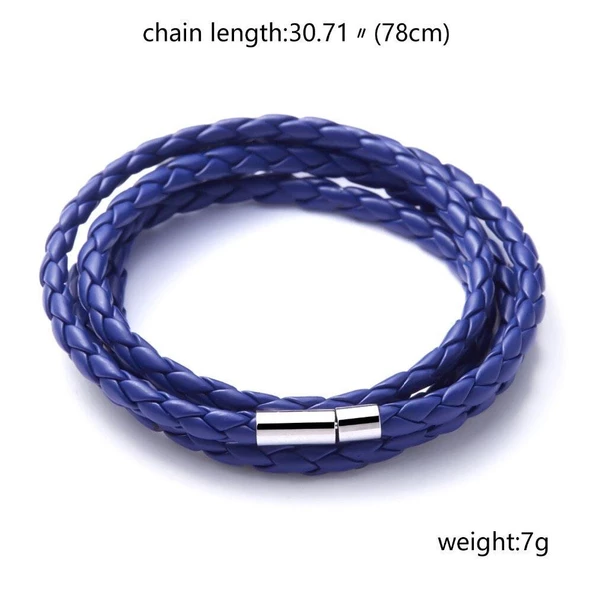 Pratik Tak Çıkar Deri Erkek Kadın Bileklik Paslanmaz Çelik Uç - 9