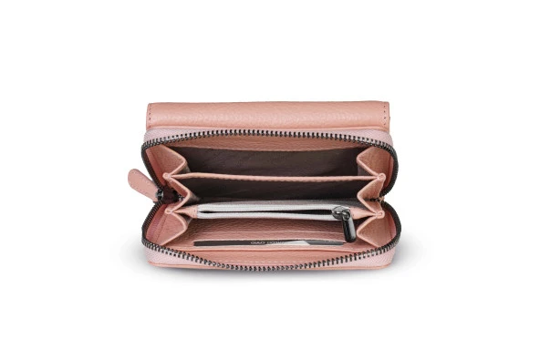 SANLINE 2754 Hakiki Deri Kadın Cüzdan - Pudra - 3