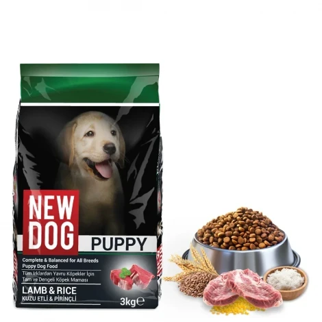 NewDog Kuzu Etli & Pirinçli Yavru köpek Maması 3 Kg