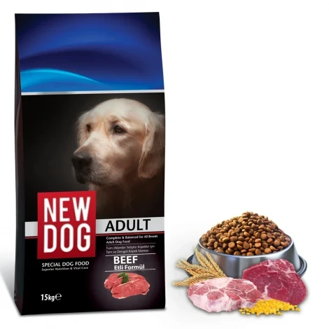NewDog Sığır Etli Yetişkin Köpek Maması 15 Kg