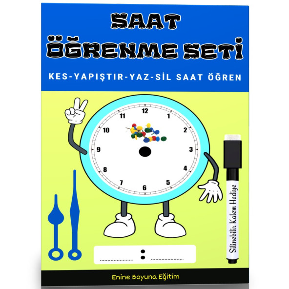 Saat Öğrenme Seti (Kes-Yapıştır-Yaz-Sil)
