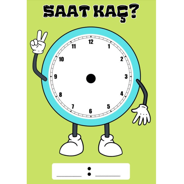 Saat Öğrenme Seti (Kes-Yapıştır-Yaz-Sil) - 5
