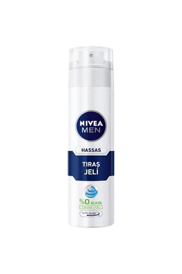 Nivea Men Hassas Tıraş Jeli 200Ml, Hassas Ciltlere Özel Hızlı Koruma, Yanma Karşıtı, Alkolsüz Formül - 3