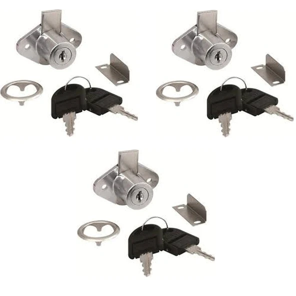 Oval Mobilya ve Çekmece Kilit 3 Adet - 3