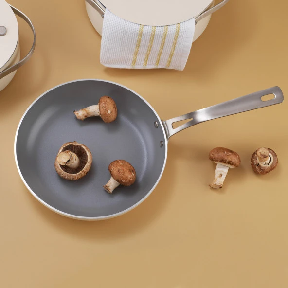 Schafer Moonlight Seramik Tencere Seti 7 Parça-Krem - 4