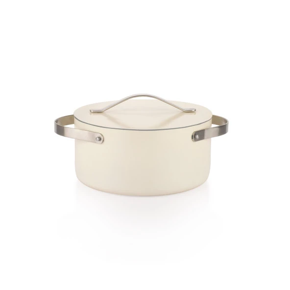 Schafer Moonlight Seramik Tencere Seti 7 Parça-Krem - 6