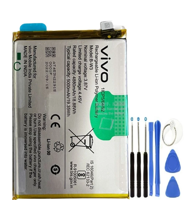 Vivo Y22 B-W3 Pil Batarya+Tamir Seti 5000 mAh