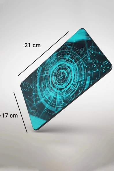 SonicTouch Fütüristik Yeşil Kaydırmaz Gaming Oyuncu Masaüstü Dikişsiz Mouse Pad/Ped (Mouse Altlığı) 17x21cm - 2