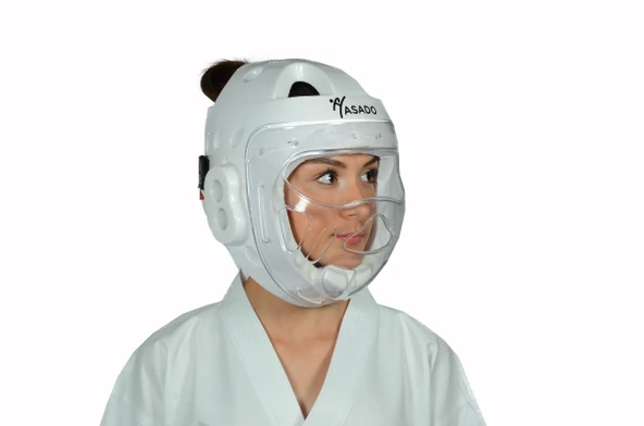 HAŞADO Taekwondo, Boks, Kickboks, Karate Kapalı Camlı Mantar Kask - 5
