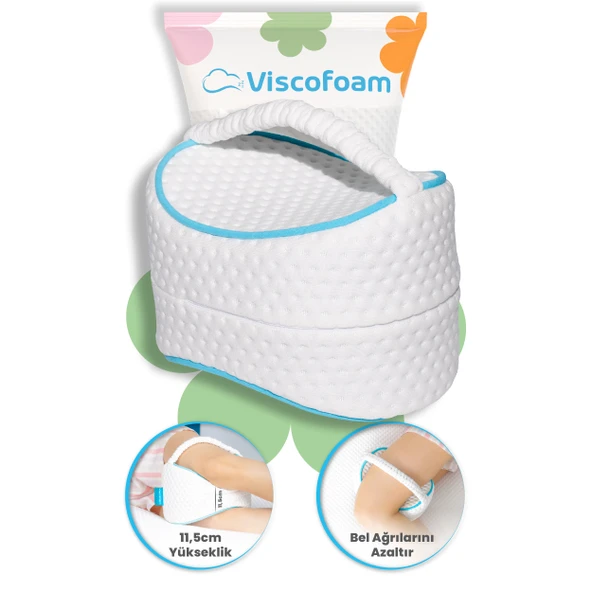 Viscofoam Silindir Diz Arası Ortopedik Yastık Bacak Arası Visco Yastık