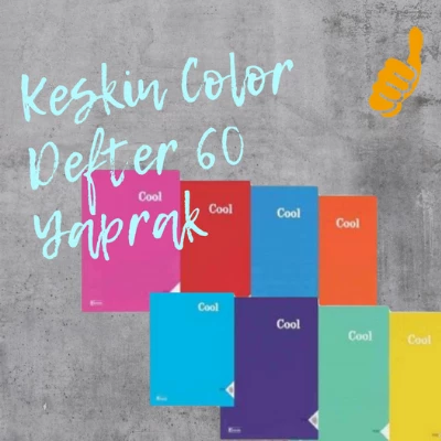 KESKİN COLOR A5 60 YAPRAK ÇİZGİLİ PP KP DİKİŞLİ COOL DEFTER(1ADET)