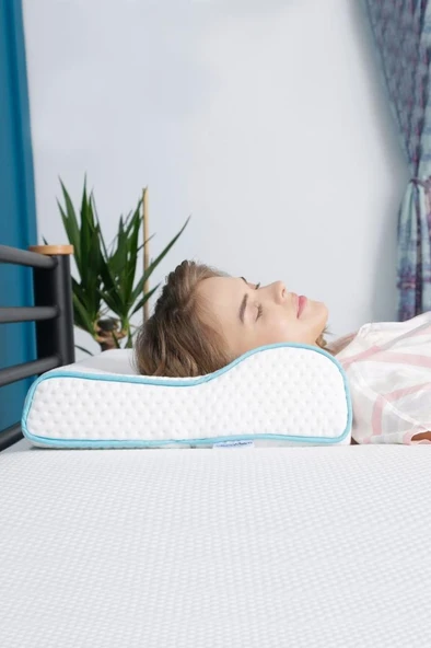 Viscofoam Yüksek Boyun Destekli Ortopedik Yastık Visco Yastık 58x39x12-8.5cm - 3