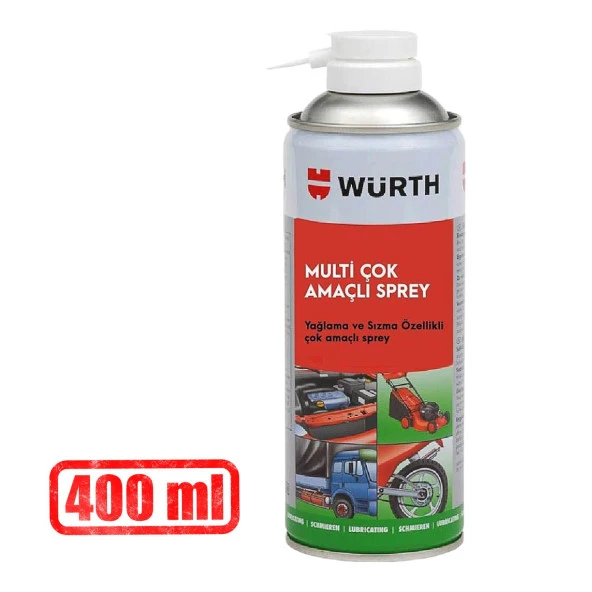 Würth Yağlayıcı Yağlama Paslanma Koruyucu Multi Çok Amaçlı Sprey 400 ml Gıcırtı Pas Giderici - Resim 3