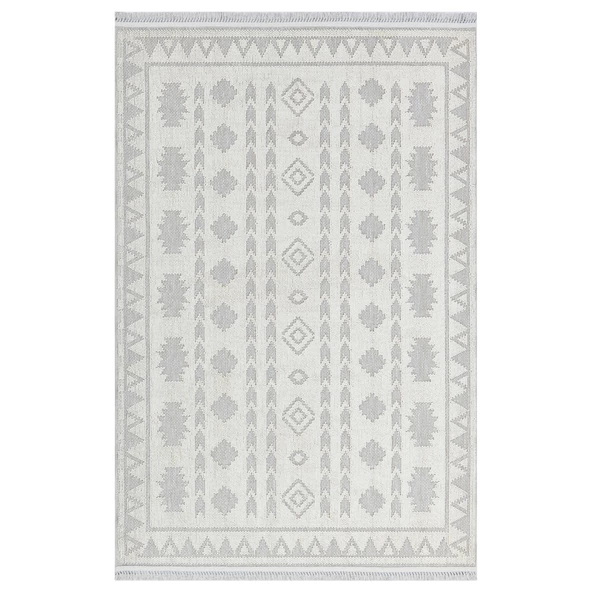 Trinket Serisi Krem Yumuşak Bukle Dekoratif Kilim T220B - 2