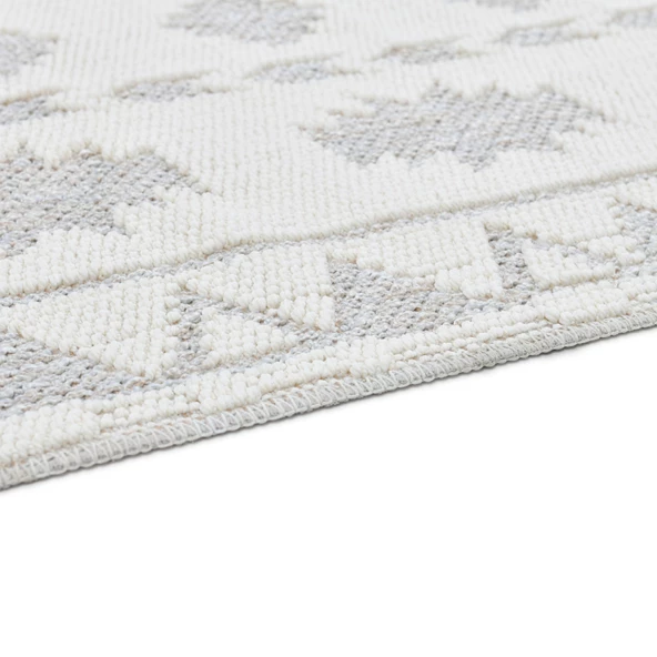 Trinket Serisi Krem Yumuşak Bukle Dekoratif Kilim T220B - 3