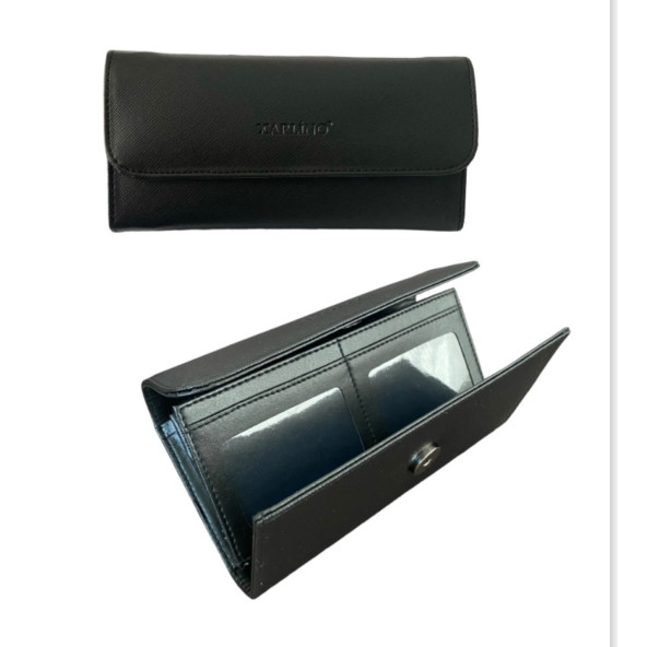 Anneler Günü Siyah Penye Şal Carlino Cüzdan Kolye - 2