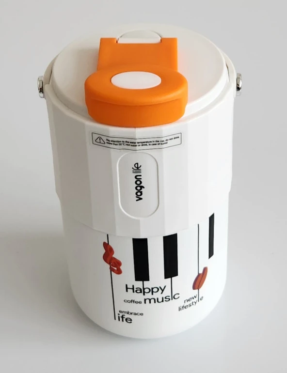 Vagonlife VGN2050 400ml Paslanmaz Çelik Termos Matara Çift İçim (White)