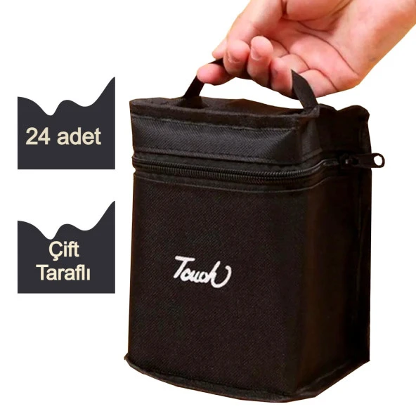 Gen-Of Touch Çift Taraflı Markör 24 Lü Çantalı Set