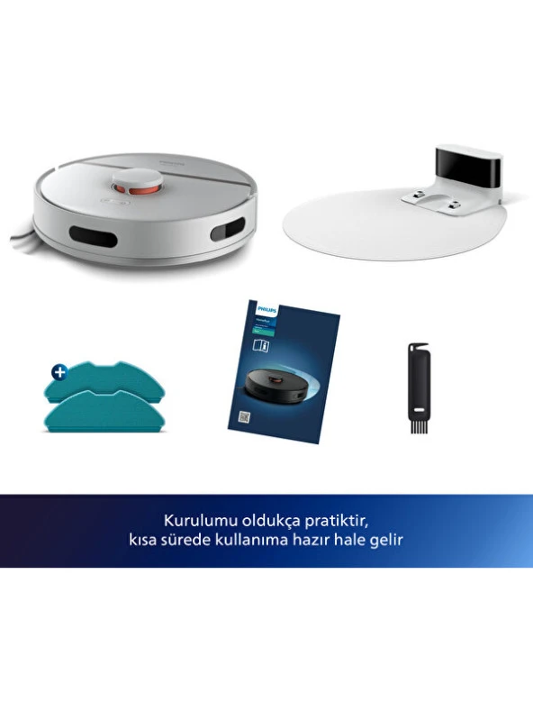 Philips HomeRun 3000 Serisi Aqua XU3000/02 Beyaz Akıllı Robot Süpürge - 3