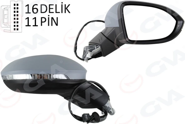 DIŞ DİKİZ AYNASI SAĞ ELEKTRİK ISITMA SİNYAL ASTARLI GOLF -2020