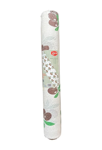 Roll-Up Tek Kullanımlık Kağıt Laminelli Masa Örtüsü - 100x150 Cm. - Zeytin Desenli -16 Yaprak 1 Rulo ürün görseli 1