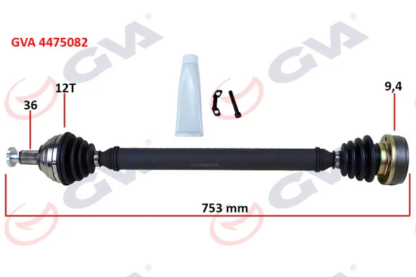 KOMPLE AKS SAĞ POLO IBIZA FABIA 1.4 16V 2001-2012 753mm