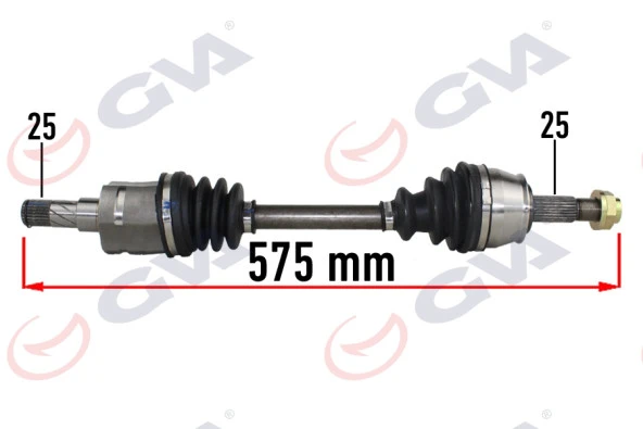 KOMPLE AKS SOL CORSA D 1.3 CDTI -2006 DTH 575mm