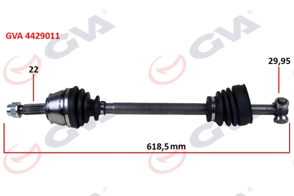KOMPLE AKS SOL DOBLO 1.9D 1 618mm