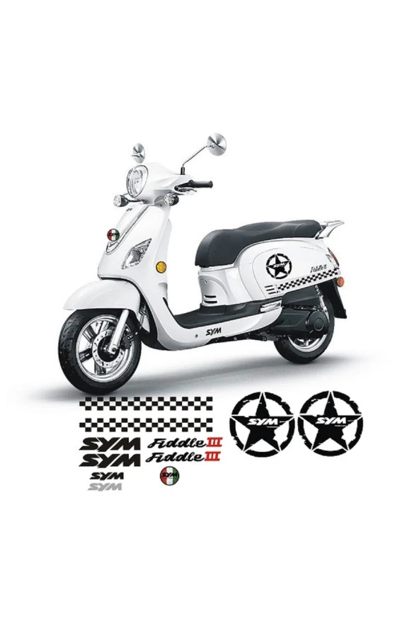 Yeni Özel Motosiklet Sticker Set Siyah Sağ/Sol