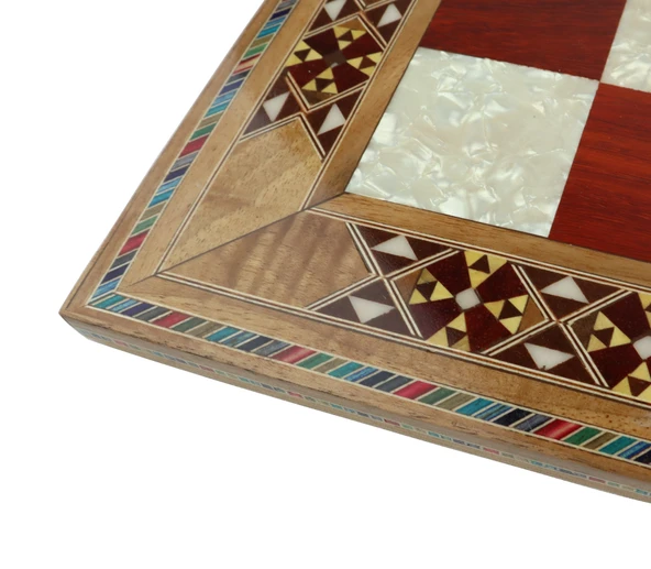 Sedef İşlemeli Satranç Tahtası 44,5 cm x 44,5 cm - 4