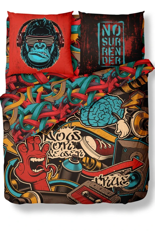 No Surrender Çift Kişilik Nevresim Takım