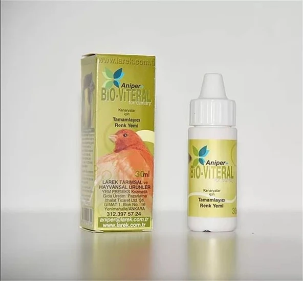 Aniper B/O Viteral Kafes Kuşları İçin Renklendirici Yem Katkısı 30 ml ürün görseli 1